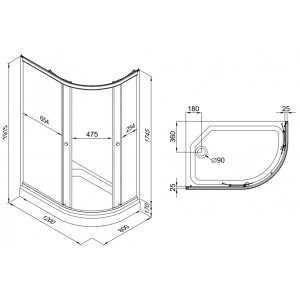 Душевой уголок Triton Коралл А1 120х80 L параметры