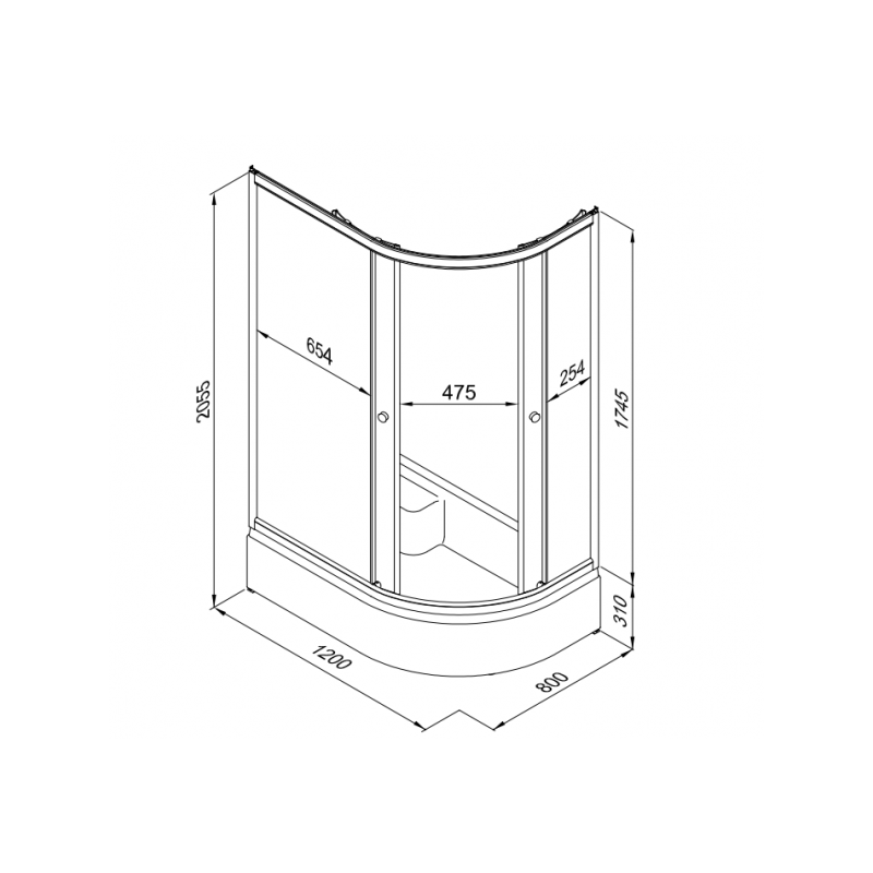 Душевой уголок Triton Коралл B1 120х80 L параметры