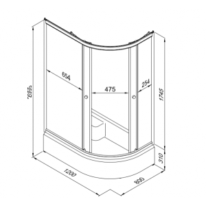 Душевой уголок Triton Коралл B1 120х80 L параметры