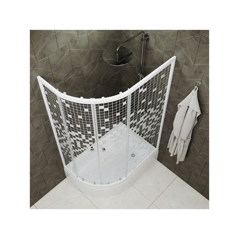 Душевой уголок Triton Коралл B1 120х80 R вид сверху