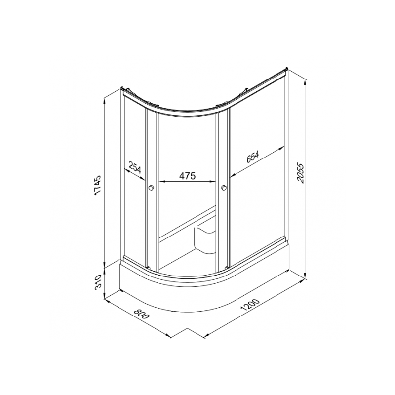 Душевой уголок Triton Коралл B1 120х80 R параметры
