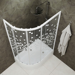 Душевой уголок Triton Коралл B1 120х80 R вид сверху