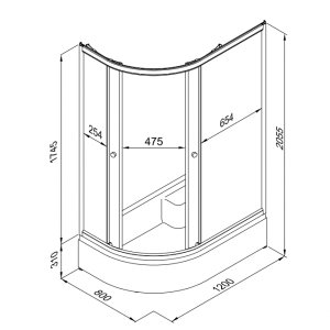 Душевой уголок Triton Коралл B1 120х80 R параметры
