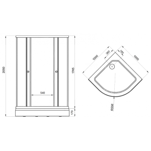 Душевой уголок Triton Лайт A1 100х100 параметры