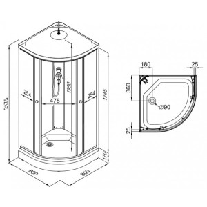Душевая кабина Triton Ультра A3 ДН4 80х80 параметры