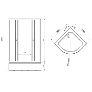 Душевой уголок Triton Лайт В1 100х100 параметры