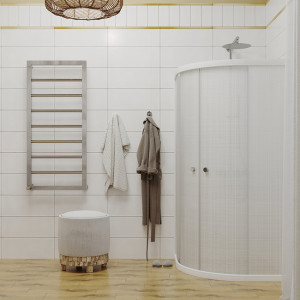 Душевой уголок Triton Стандарт А1 90х90 (белый лён) общий вид