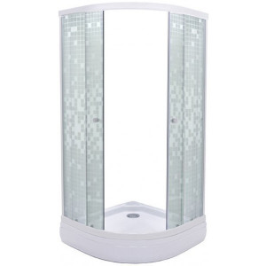 Душевой уголок Triton Стандарт А1 90х90 (мозаика) с раскрытыми дверцами