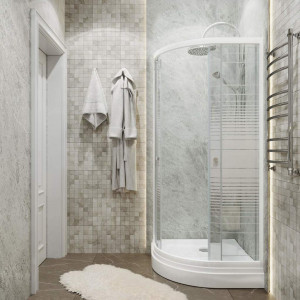 Душевой уголок Triton Стандарт А1 100х100 (полосы) общий вид