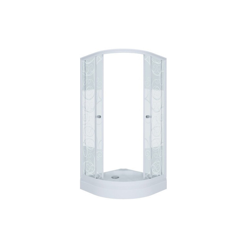 Душевой уголок Triton Стандарт А1 90х90 (узоры) с открытыми дверцами