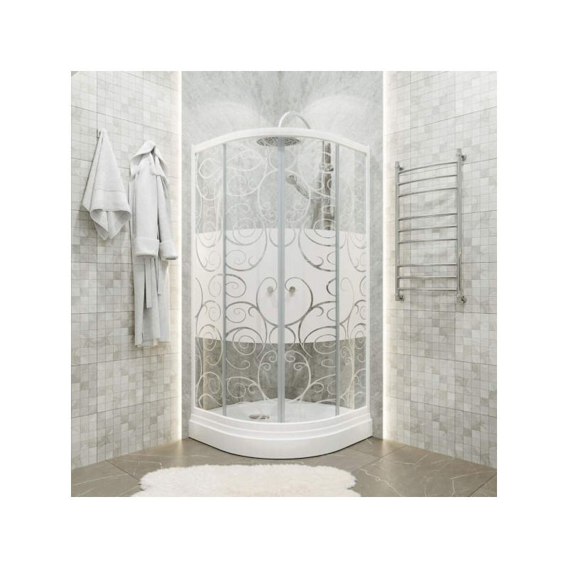 Душевой уголок Triton Стандарт А1 90х90 (узоры) в интерьере