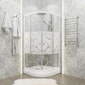Душевой уголок Triton Стандарт А1 90х90 (узоры) в интерьере