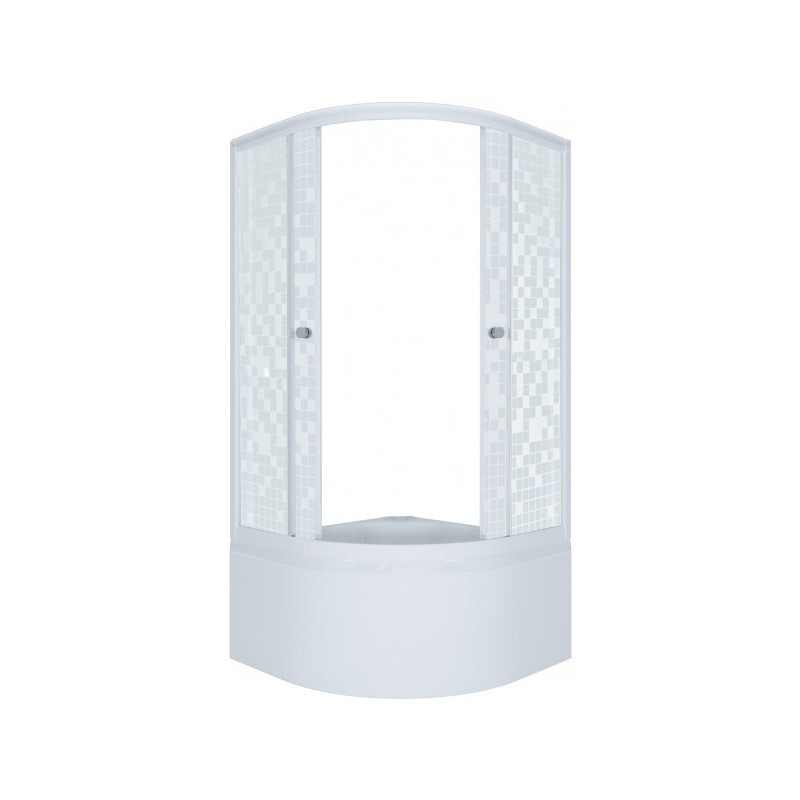 Душевой уголок Triton Стандарт Б1 90х90 (мозаика) с раскрытыми дверцами