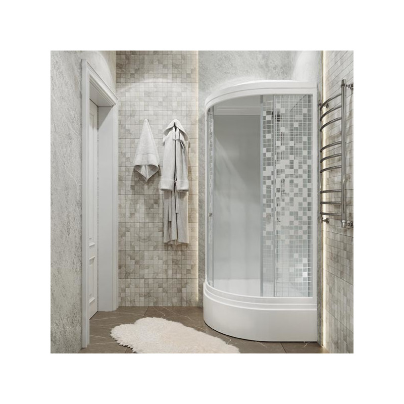 Душевой уголок Triton Стандарт В1 90х90 (мозаика) вид сбоку