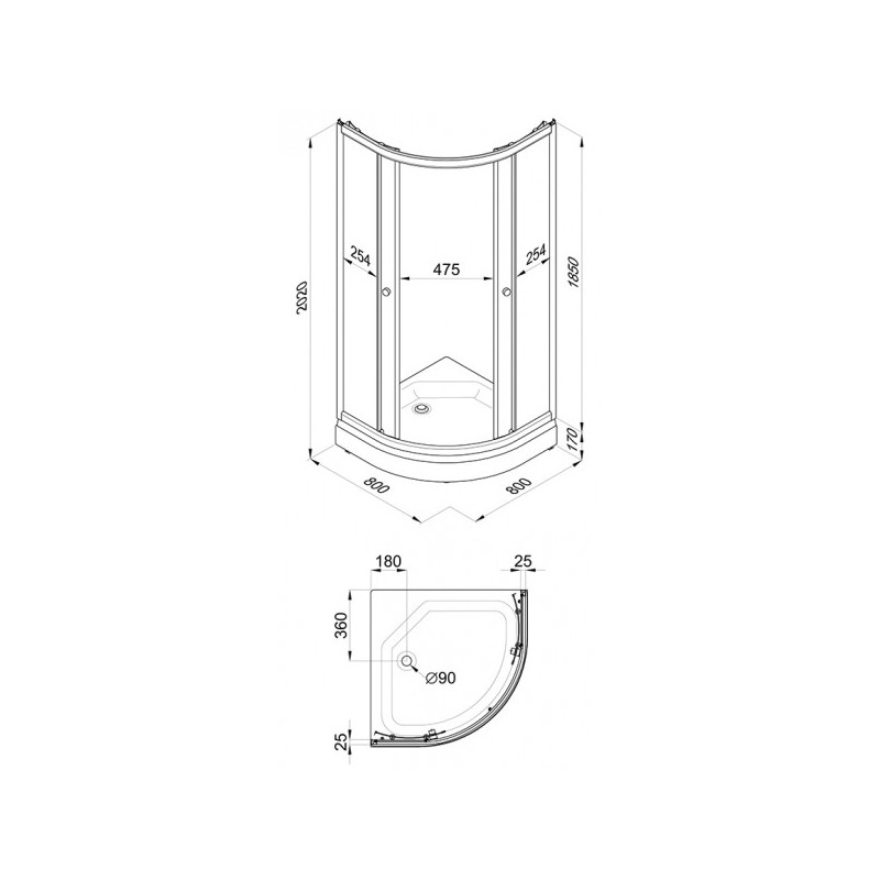 Душевой уголок Triton Ультра А1 80х80 параметры