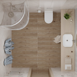 Душевой уголок Triton Ультра А1 80х80 вид сверху