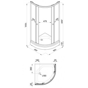 Душевой уголок Triton Ультра А1 80х80 параметры