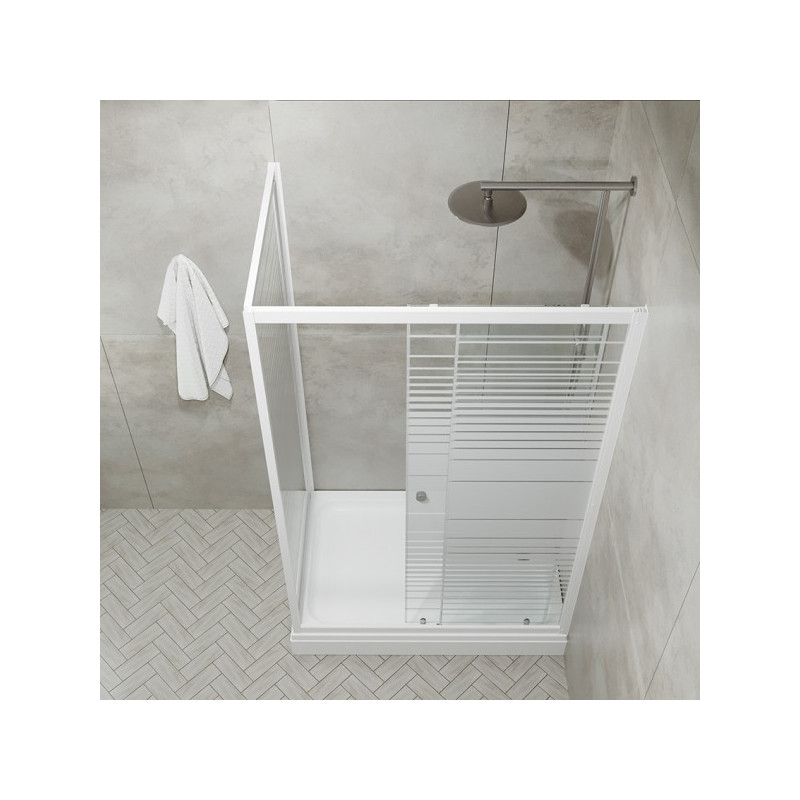 Душевой уголок Triton Фьюжн А1 100х80 с раскрытой дверцей