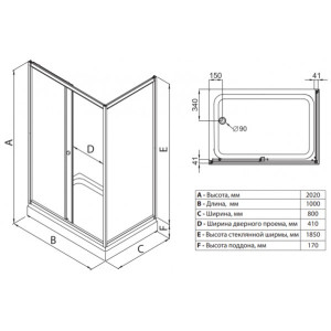 Душевой уголок Triton Фьюжн А1 100х80 параметры