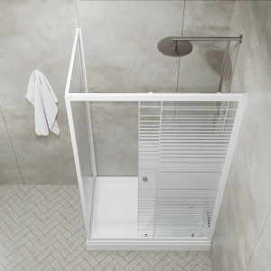 Душевой уголок Triton Фьюжн А1 100х80 с раскрытой дверцей