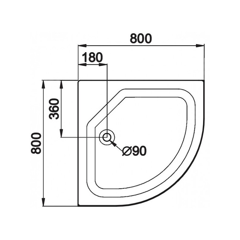 Душевой поддон Triton ПД22 80х80 параметры