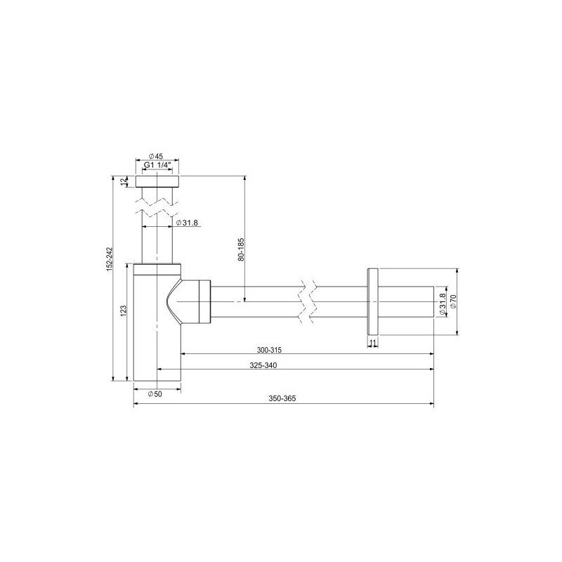 Сифон Wellsee Drainage System 182105000 схема