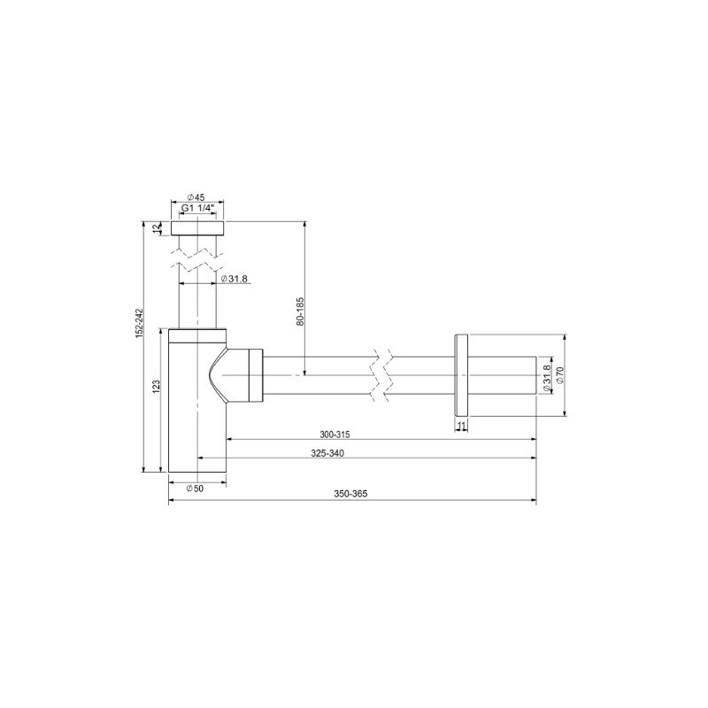 Сифон Wellsee Drainage System 182108000 схема
