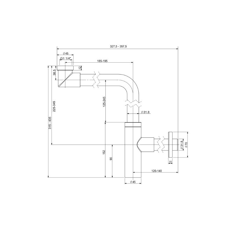 Сифон Wellsee Drainage System 182125000 схема