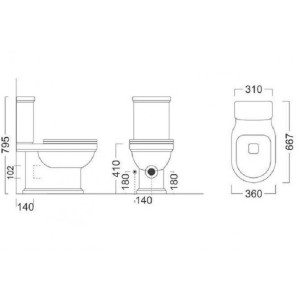 Унитаз напольный Kerama Marazzi Pompei PO.wc.01 (без бачка) размеры