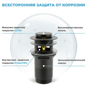 Сифон Wellsee Drainage System 182105001 (с донным клапаном) клапан