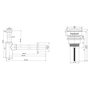 Сифон Wellsee Drainage System 182105003 (с донным клапаном) схема