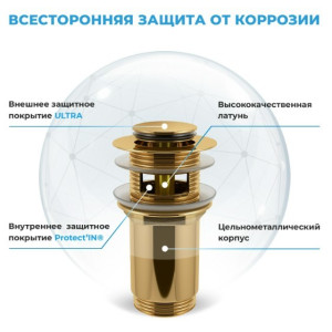 Сифон Wellsee Drainage System 182106001 (с донным клапаном) материал клапана
