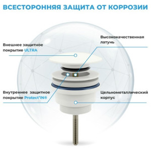 Сифон Wellsee Drainage System 182108003 (с донным клапаном) материал клапана