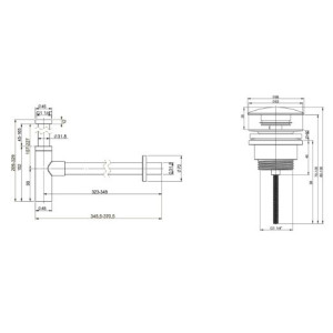 Сифон Wellsee Drainage System 182119003 (с донным клапаном) схема