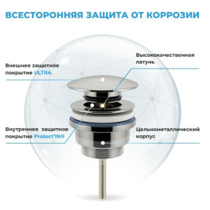 Сифон Wellsee Drainage System 182119003 (с донным клапаном) материал клапана