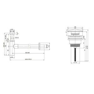 Сифон Wellsee Drainage System 182120003 (с донным клапаном) схема