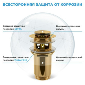Сифон Wellsee Drainage System 182121002 (с донным клапаном) материал клапана