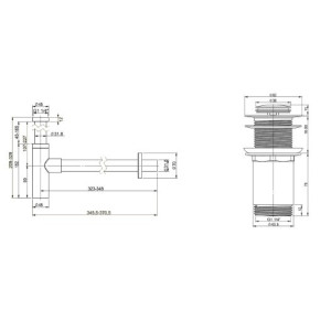 Сифон Wellsee Drainage System 182121002 (с донным клапаном) схема
