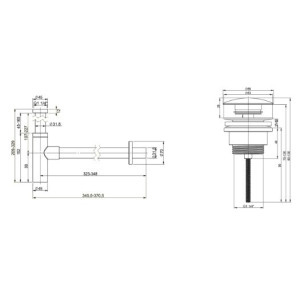 Сифон Wellsee Drainage System 182123003 (с донным клапаном) схема