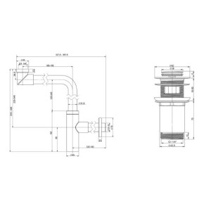 Сифон Wellsee Drainage System 182125001 (с донным клапаном) схема