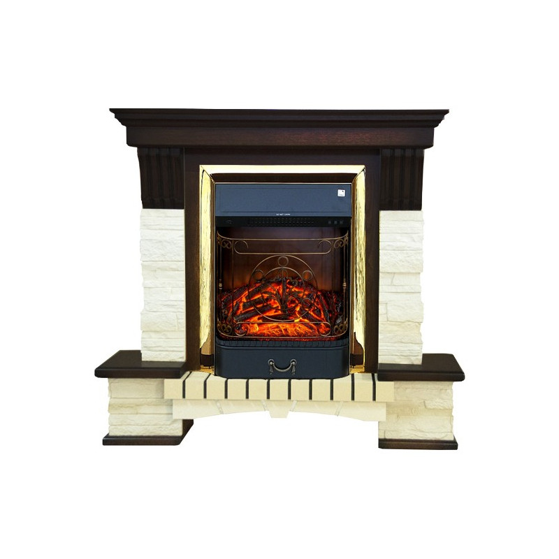 Портал Smolcom Stone Montebello MB/JUP/SYM26 махагон коричневый антик с камином