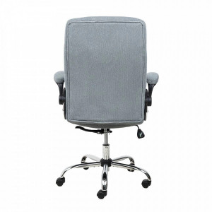 Кресло компьютерное AksHome Caesar серый вид сзади