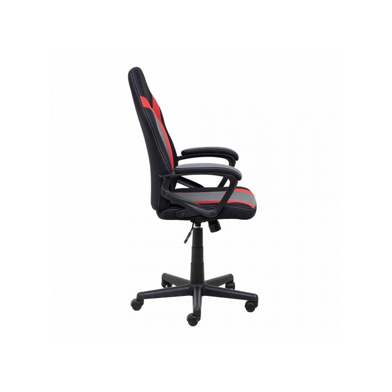 Кресло геймерское AksHome Flaviy черный/красный вид сбоку