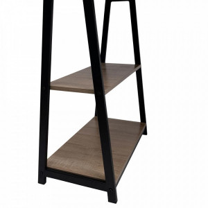 Стол письменный AksHome Topaz светлый дуб/черный полки