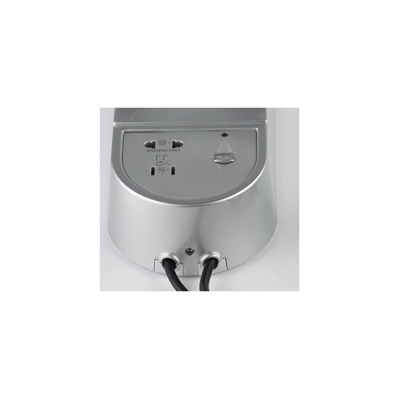 Фен настенный Ksitex F-1400 SS (с розеткой для бритвы) розетка