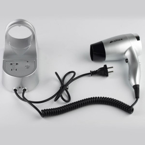 Фен настенный Ksitex F-1400 SS (с розеткой для бритвы) в разобранном виде