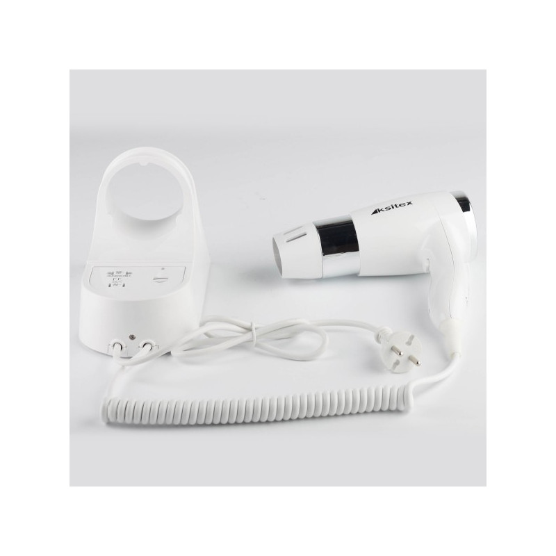 Фен настенный Ksitex F-1600 WS (с розеткой для бритвы) в разобранном виде