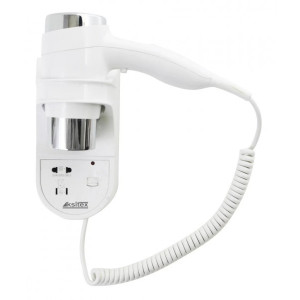 Фен настенный Ksitex F-1600 WS (с розеткой для бритвы) вид спереди