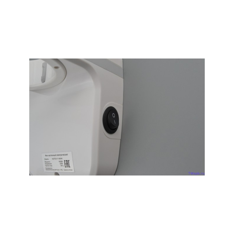 Фен настенный Ksitex F-1800 W кнопка