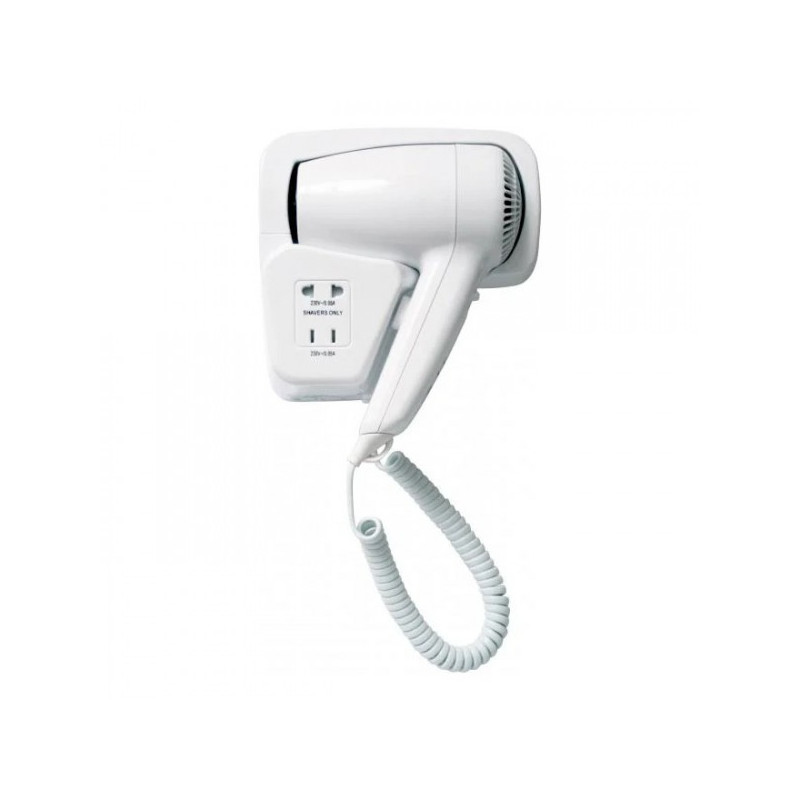 Фен настенный Ksitex F-2000 E (с розеткой для бритвы) вид спереди